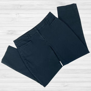Pants Size 6 Black Short/Cropped Length Stretch Twill Flat Front 4 Pocket Slacks